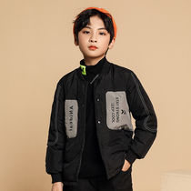 Childrens down jacket 2021 autumn and winter new school uniforms for boys and thin children boys foreign-style coat tide
