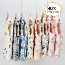 Childrens down vest light 2021 autumn and winter boys and girls new small children warm inside wearing vest baby