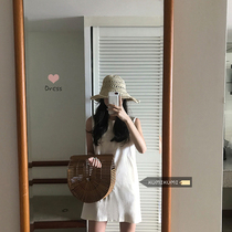 2021 New retro Korean version of sleeveless vest dress women age-reducing skirt tide summer thin all solid color dress