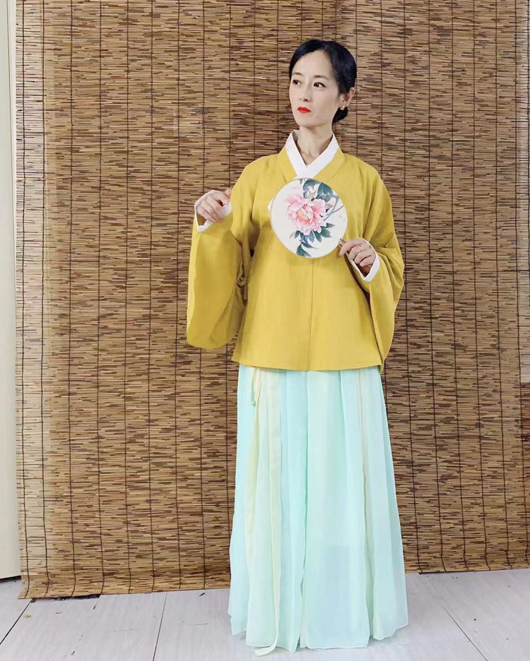 华夫人汉服 凉风有信6色入全款定制包邮春秋夏琵琶袖交领衫传统-淘宝