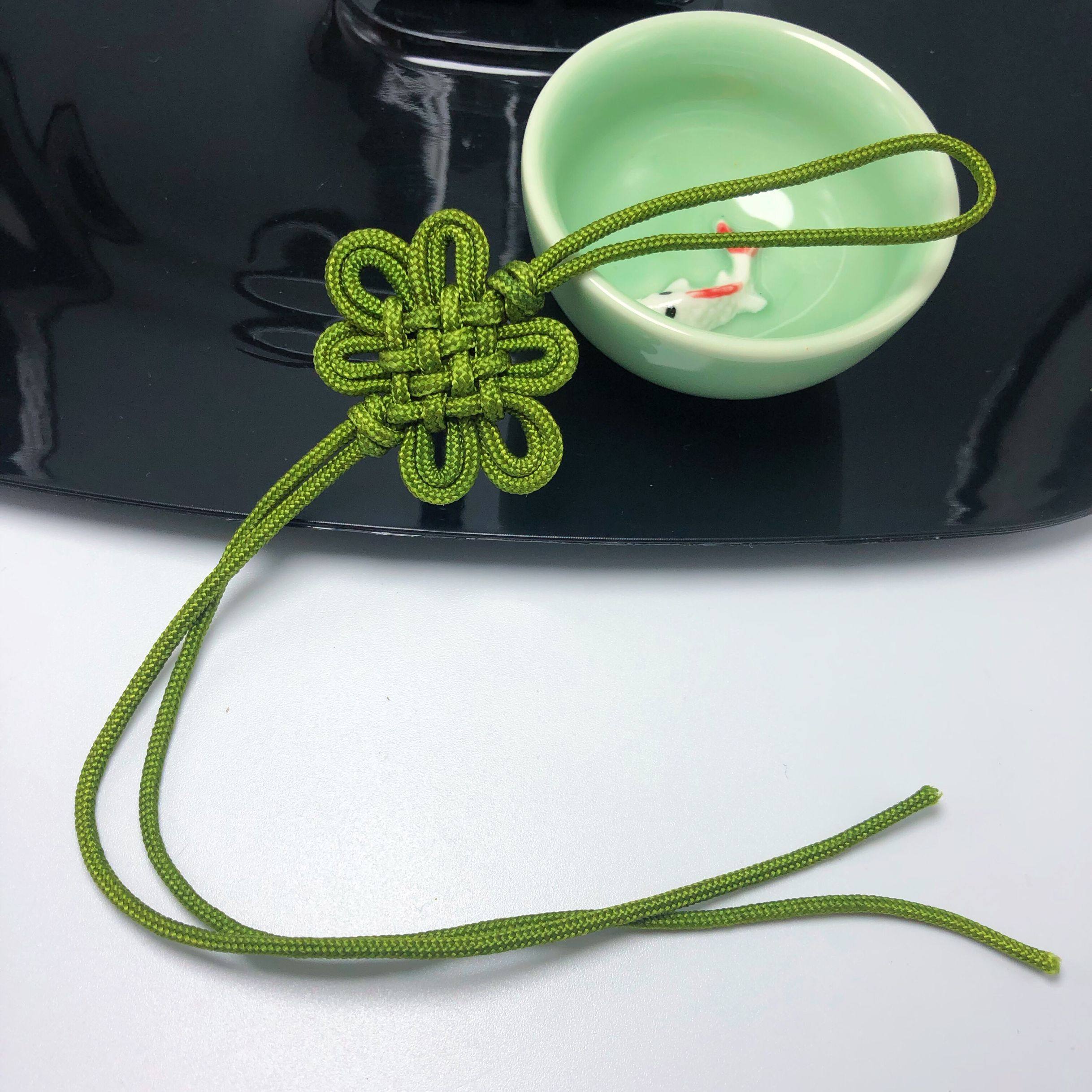 双线中国结特色手工编织锦纶四盘结中国结挂件配件中国结diy材料