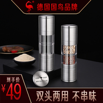 German Pepper Grinding Machine Manual Double Head Home Now Grinding Pepper Powder Seasoning Bottle Prickly Pepper Black Pepper Sea Salt Grinding Bottle