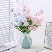 Fake flower simulation flower living room small floral ornaments decoration bouquet furnishings Nordic desktop ceramic vase set