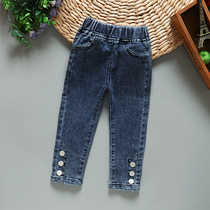 Girls jeans trousers autumn 2020 new wear Foreign style stretch pants childrens pants childrens autumn fashion trend