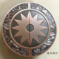 Glass door handle Round bronze door handle Semicircular door handle Chinese antique wooden door handle