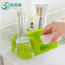 JB Toothbrush Holder Creative Toothbrush Box Toothpaste Hanging Toothbrush Wash Storage Box Triple Family