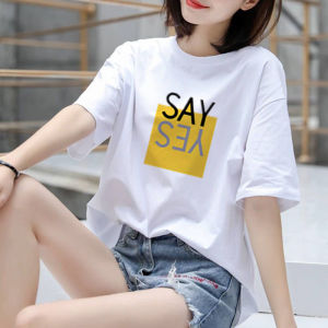 网红爆款2019夏季新款白色韩版短袖t恤女宽松大码女装学生潮