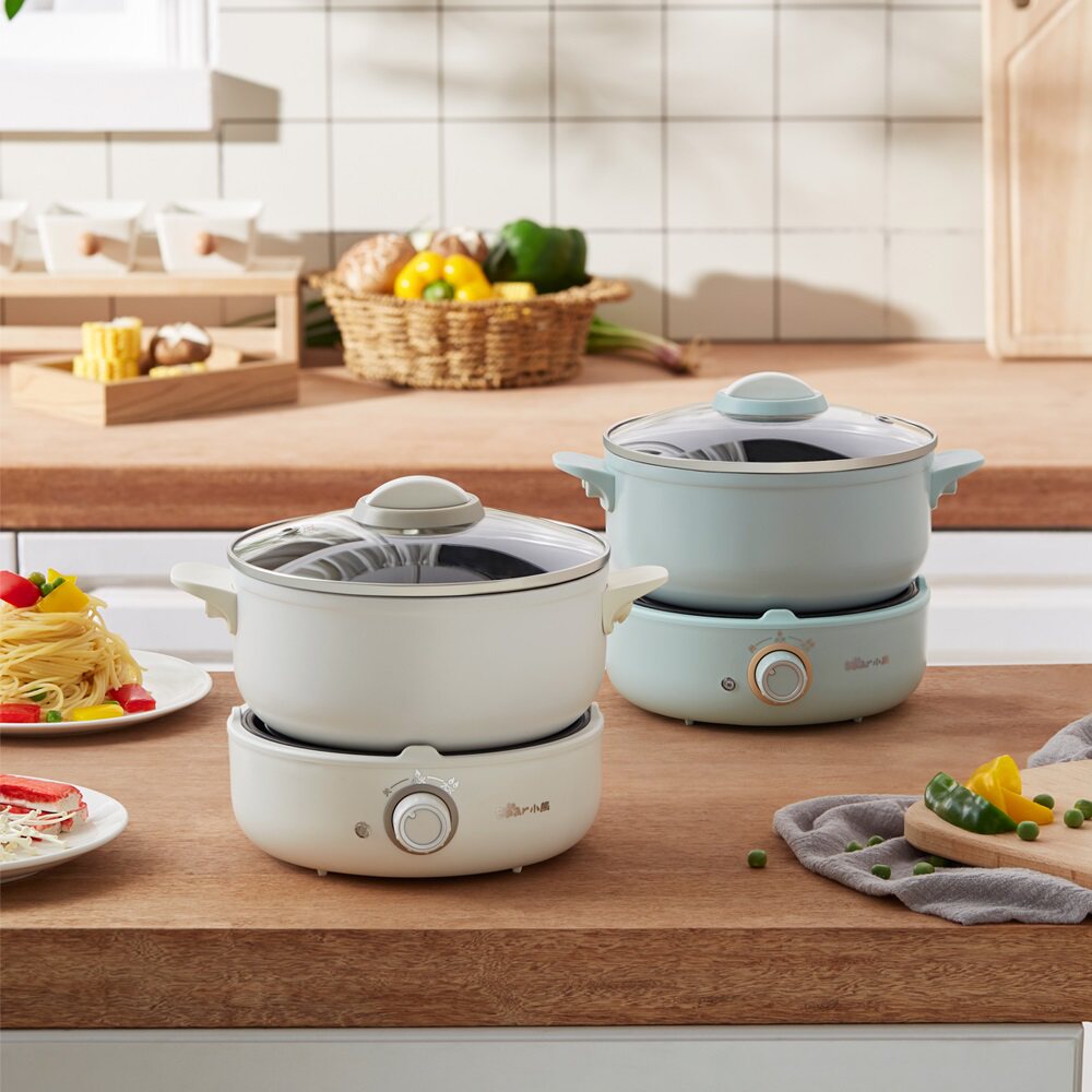 little bear electric hot pot dormitory student pot electric cooker multi-function household electric frying all-in-one pot wok small electric pot