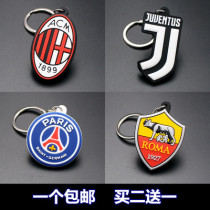 Football Guoan Luneng AC Milan JuvenBarcelona Real Madrid Souvenir Creative Mens World Cup Key Button Small Pendant