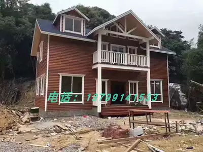 Factory custom anti-corrosion cabin outdoor scenic area Villa wooden villa Leisure Farm homestay Solid Wood House