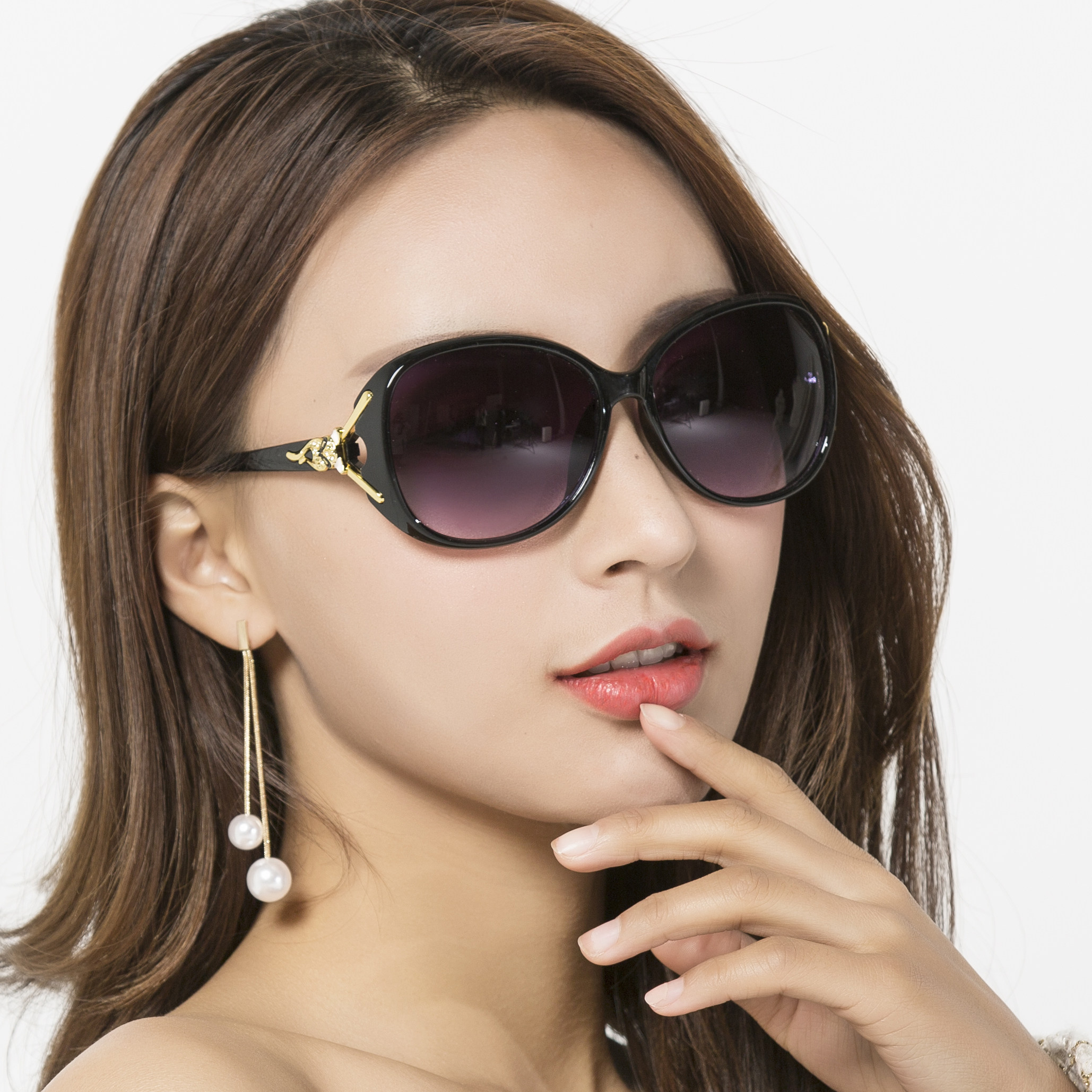 2019新款太阳镜偏光圆脸女士墨镜潮防紫外线gm眼镜韩版大脸ins