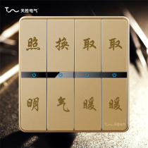 Tiancheng Electric Bath Switch Four Open 4 Switch Toilet Switch Bath Switch Bath Off Open Four-in-One Special