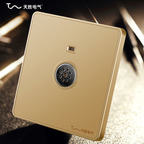 Tiansheng 86 type voice control switch induction switch light control switch sound and light control corridor delay switch Champagne Gold Special Price