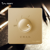 Tiansheng Electric Central Air Conditioning Fan Switch Three-speed Windshield Thermostat Thermostat Speed Control Panel