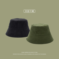 Spring new black double-sided fisherman hat female Japanese simple solid color summer sun sunshade thin section basin hat yarn