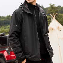 2021 new winter velvet thickened stormtrooper mens tide brand three-in-one two-piece windproof jacket womens mountaineering suit