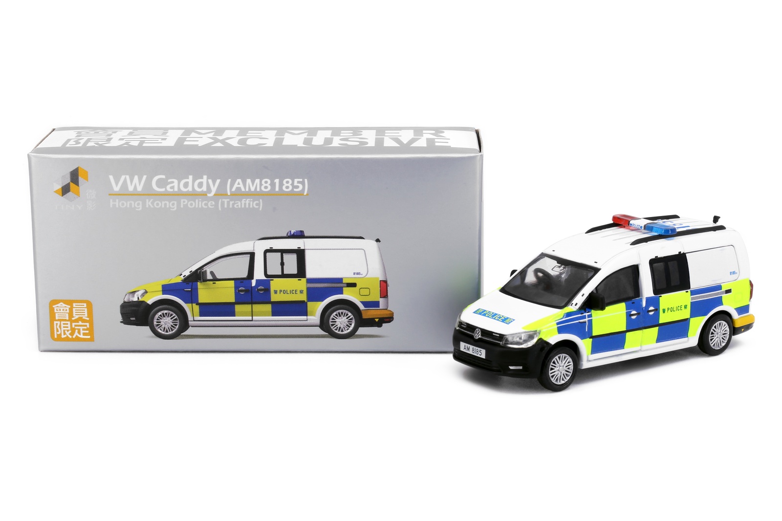 tiny VW Caddy (AM8185) 香港警察 会員限定 全新未開封Tiny 微影Scale 1:64 1/64 比例合金車仔福士