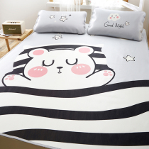 Ice silk mat three-piece set summer washable machine washable foldable household air conditioner soft mat student dormitory single