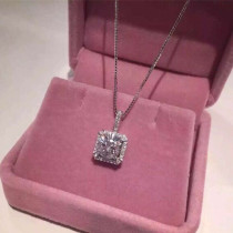 fuzhou university raw 18k diamond pendant female 70 points 1 karat diamond necklace rhinestone pendant qun xiang masonry platinum pendant