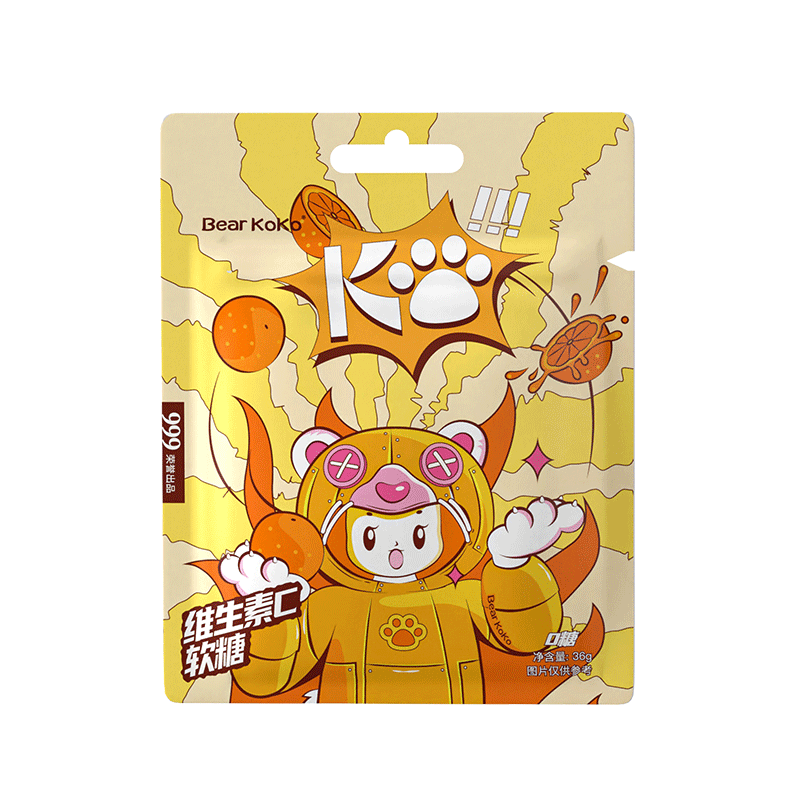 【龚俊推荐】bearkoko维生素c软糖成人小零食vc糖果水果糖36g*5袋