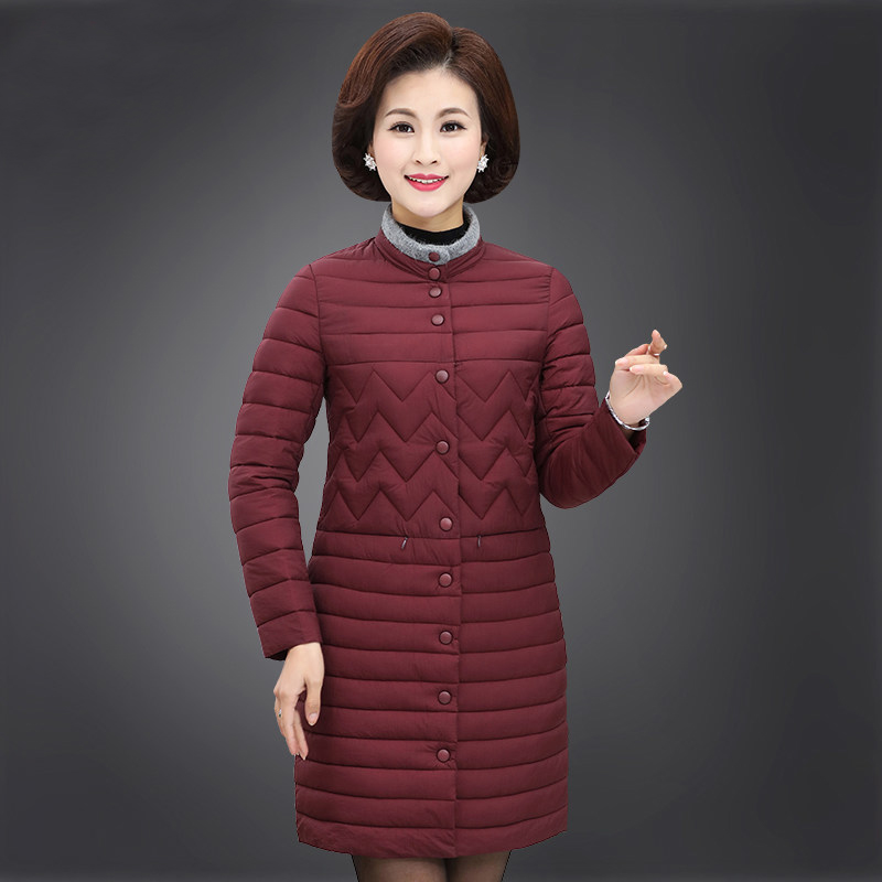 中老年女装冬装新款棉服外套40-50中中年女士妈妈装中长款棉衣