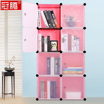 Guanteng DIY fashion simple bookshelf floor bookcase rack creative partition assembly open bookcase