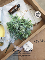 ins Nordic extremely simple wind wild grass tying ball Chrysanthemum Spur Ball Dandelion Hand Hold Simulation Green Plant Food Shooting Swing Piece