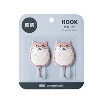 Strong viscose hook small seamless hook door home does not paste cute smiling face sticky hook wall sticky hook wall hanging