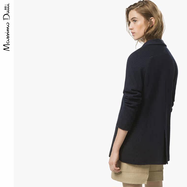 Massimo Dutti 女装 全棉竖条西装上衣 06717664401