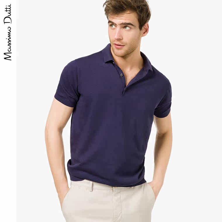 Massimo Dutti 男装 全棉高尔夫球衫 00935042404