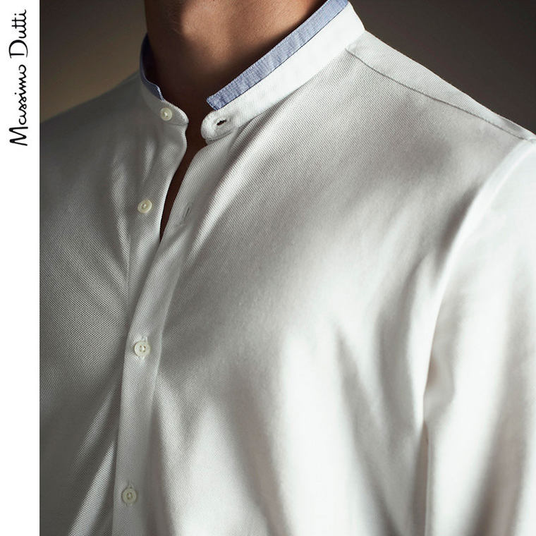 Massimo Dutti 男装 限量版修身款全棉衬衫 00734201250