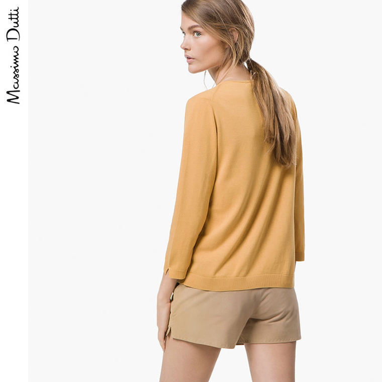 春夏特惠 Massimo Dutti 女装 纽扣 V 领针织衫 05701954644