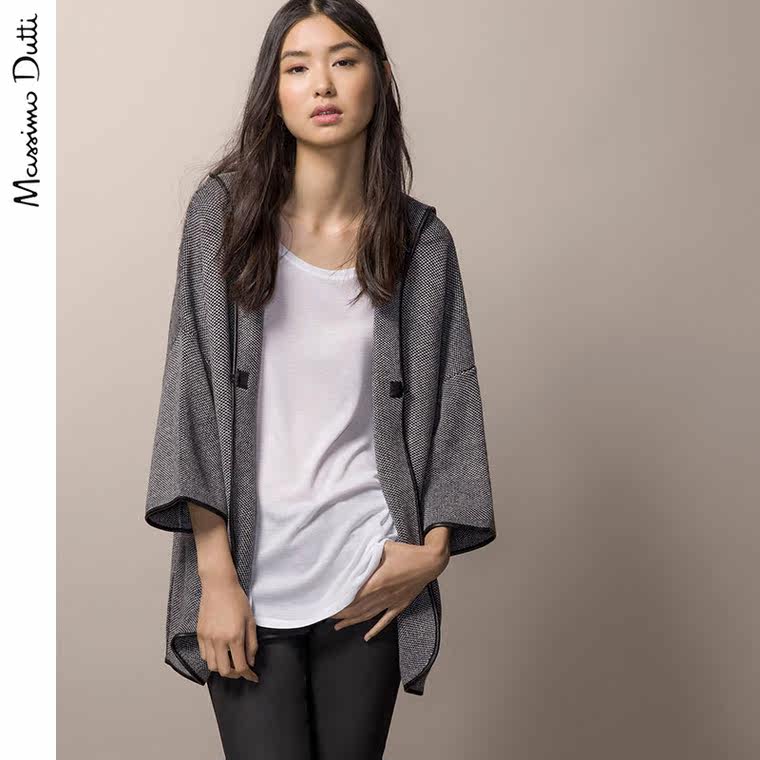 Massimo Dutti 女装 连帽斗篷 05637573800