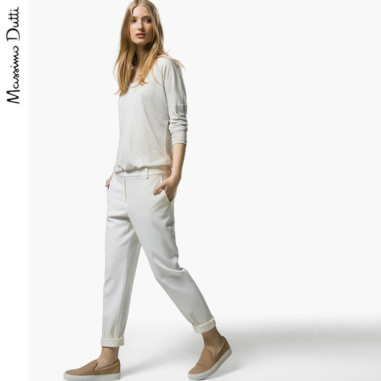 Massimo Dutti 女装 宽松基本款T恤 06819549803