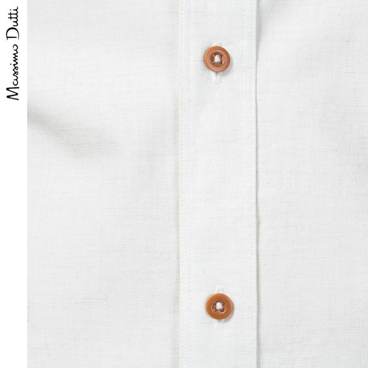 Massimo Dutti 男装 全棉修身款双缉线衬衫 00150344712