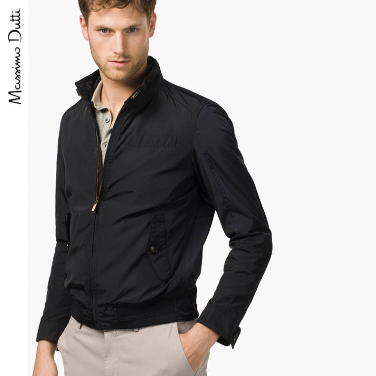 Massimo Dutti 男装 皮饰件飞行夹克 03448344401