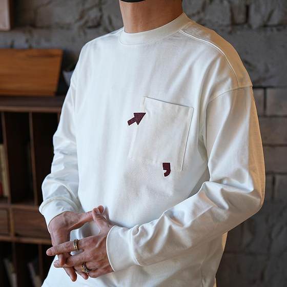 Hong Kong style creative embroidered cotton base shirt T-shirt men's autumn hot style loose heavy inner tandem long-sleeved top
Hong Kong style creative embroidered cotton base shirt T-shirt men's autumn hot style loose heavy inner tandem long-sleeved top