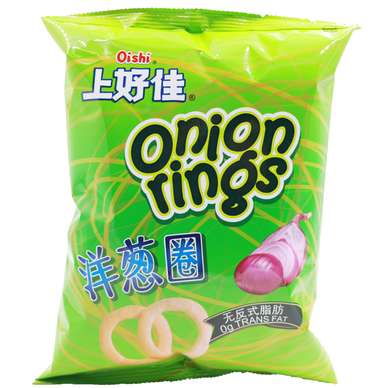 上好佳 洋葱圈40g/袋 非油炸洋葱卷 80/90后怀旧休闲膨化零食