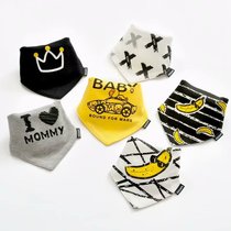 Baby cotton super soft triangle towel baby cartoon skin-friendly mouth water towel Tide brand baby can love cute funny bib