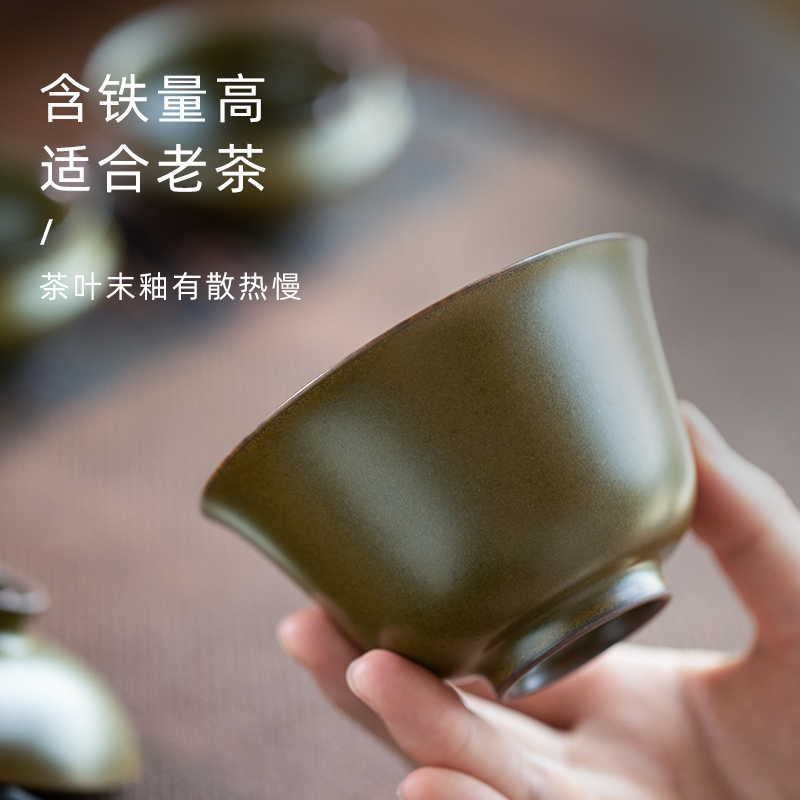 Jingdezhen ceramic glaze at the end of the second to make tea tureen tea bowl bowl domestic high - end kung fu tea set by hand