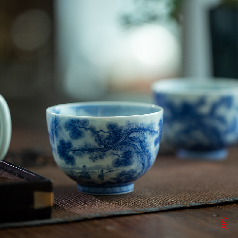 Jingdezhen Lin Yin cup series high temperature ceramic teacups hand - made porcelain masters cup personal special sample tea cup