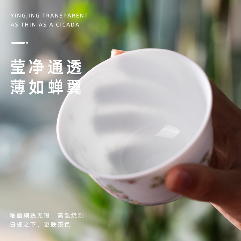 Sheng xiang & middot; Master cup jingdezhen pure manual painting a single kung fu tea cups large - sized ceramic tea set