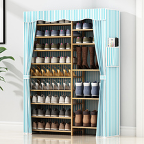 Shoe rack Simple dust cover Oxford cloth storage artifact Bamboo multi-layer dormitory household indoor good-looking large-capacity shoe cabinet