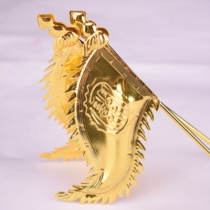 16 19 inch Guan Gong Battle Flag Behind the Guan Emperor Flag Zinc Alloy Accessories Magic Instrument Guan Gong Riding General Five Elements Banner