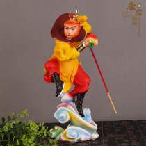 10-inch QiTian Dasheng Buddha Statue Standing Style Great Saint Dou Victory Buddha Resin Home Offering Ornament