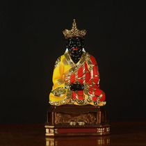 12 inch Dunhuang color K gold Qing Shui Zushi Sit Qing Shui Zushi statue