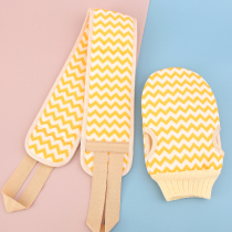 Wash towel shower artifacts powerful rubbing behind the back of the home with ash gloves rubbing back long strips of lady does not hurt men