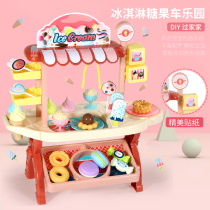 Childrens Candy Ice Cream Sale Car Donuts Toys Supermarket Set Girls Boys Kitchen Oven