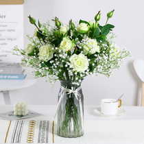 Nordic simulation bouquet full of babys breath roses set living room dining table fake flower set silk flower dried flower decoration ornaments