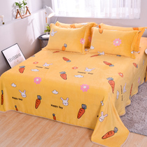 Winter thickened flannel sheets single suede coral velvet blanket single student dormitory is single double